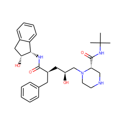 CC(C)(C)NC(=O)[C@@H]1CNCCN1C[C@@H](O)C[C@@H](Cc1ccccc1)C(=O)N[C@H]1c2ccccc2C[C@H]1O ZINC000027092909