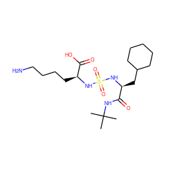 CC(C)(C)NC(=O)[C@H](CC1CCCCC1)NS(=O)(=O)N[C@@H](CCCCN)C(=O)O ZINC000168653841