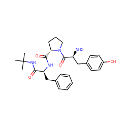 CC(C)(C)NC(=O)[C@H](Cc1ccccc1)NC(=O)[C@@H]1CCCN1C(=O)[C@@H](N)Cc1ccc(O)cc1 ZINC000013580786