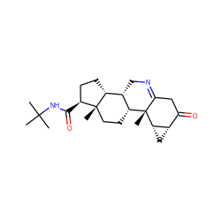 CC(C)(C)NC(=O)[C@H]1CC[C@@H]2[C@@H]3CN=C4CC(=O)[C@@H]5C[C@@H]5[C@]4(C)[C@@H]3CC[C@]12C ZINC000169370357