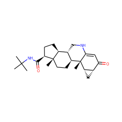 CC(C)(C)NC(=O)[C@H]1CC[C@H]2[C@@H]3CNC4=CC(=O)[C@@H]5C[C@@H]5[C@]4(C)[C@H]3CC[C@]12C ZINC000013737947