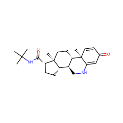 CC(C)(C)NC(=O)[C@H]1CC[C@H]2[C@@H]3CNC4=CC(=O)C=C[C@]4(C)[C@H]3CC[C@]12C ZINC000101407912