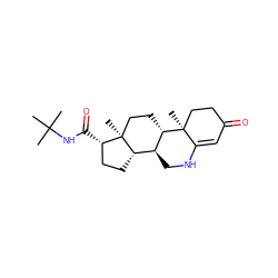 CC(C)(C)NC(=O)[C@H]1CC[C@H]2[C@@H]3CNC4=CC(=O)CC[C@]4(C)[C@H]3CC[C@]12C ZINC000003932210