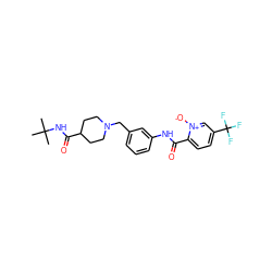 CC(C)(C)NC(=O)C1CCN(Cc2cccc(NC(=O)c3ccc(C(F)(F)F)c[n+]3[O-])c2)CC1 ZINC001772604478