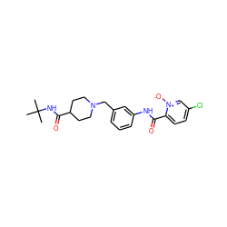 CC(C)(C)NC(=O)C1CCN(Cc2cccc(NC(=O)c3ccc(Cl)c[n+]3[O-])c2)CC1 ZINC001772623232