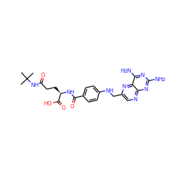 CC(C)(C)NC(=O)CC[C@@H](NC(=O)c1ccc(NCc2cnc3nc(N)nc(N)c3n2)cc1)C(=O)O ZINC000029404162