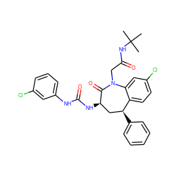 CC(C)(C)NC(=O)CN1C(=O)[C@H](NC(=O)Nc2cccc(Cl)c2)C[C@H](c2ccccc2)c2ccc(Cl)cc21 ZINC000027211865