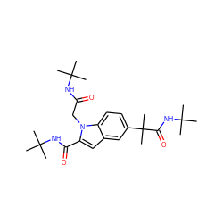 CC(C)(C)NC(=O)Cn1c(C(=O)NC(C)(C)C)cc2cc(C(C)(C)C(=O)NC(C)(C)C)ccc21 ZINC000066099598