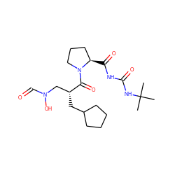 CC(C)(C)NC(=O)NC(=O)[C@@H]1CCCN1C(=O)[C@H](CC1CCCC1)CN(O)C=O ZINC000084758876