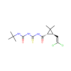 CC(C)(C)NC(=O)NC(=S)NC(=O)[C@H]1[C@H](C=C(Cl)Cl)C1(C)C ZINC000035000964