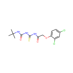 CC(C)(C)NC(=O)NC(=S)NC(=O)COc1ccc(Cl)cc1Cl ZINC000028563308