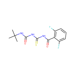 CC(C)(C)NC(=O)NC(=S)NC(=O)c1c(F)cccc1F ZINC000028566342