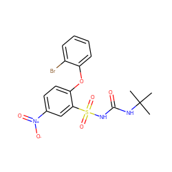 CC(C)(C)NC(=O)NS(=O)(=O)c1cc([N+](=O)[O-])ccc1Oc1ccccc1Br ZINC000028710462