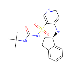 CC(C)(C)NC(=O)NS(=O)(=O)c1cnccc1N[C@@H]1CCc2ccccc21 ZINC000071318546