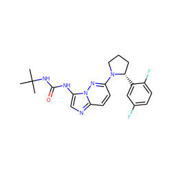 CC(C)(C)NC(=O)Nc1cnc2ccc(N3CCC[C@@H]3c3cc(F)ccc3F)nn12 ZINC000118237008