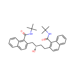 CC(C)(C)NC(=O)c1c(CC[C@H](O)Cc2ccc3ccccc3c2C(=O)NC(C)(C)C)ccc2ccccc12 ZINC000001546115