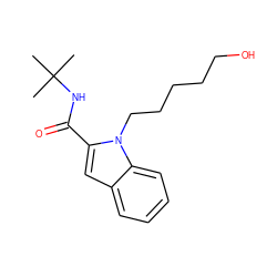 CC(C)(C)NC(=O)c1cc2ccccc2n1CCCCCO ZINC001772609417