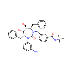 CC(C)(C)NC(=O)c1cccc(CN2C(=O)N(c3cccc(N)c3)[C@H](Cc3ccccc3)[C@H](O)[C@@H](O)[C@H]2Cc2ccccc2)c1 ZINC000026574911
