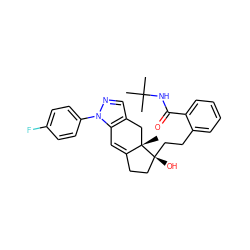 CC(C)(C)NC(=O)c1ccccc1CC[C@]1(O)CCC2=Cc3c(cnn3-c3ccc(F)cc3)C[C@@]21C ZINC000095562067