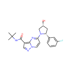 CC(C)(C)NC(=O)c1cnn2ccc(N3C[C@H](O)C[C@@H]3c3cccc(F)c3)nc12 ZINC000114893392