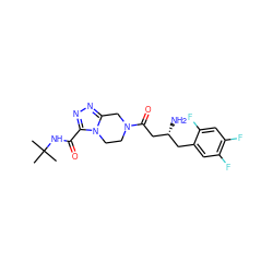 CC(C)(C)NC(=O)c1nnc2n1CCN(C(=O)C[C@H](N)Cc1cc(F)c(F)cc1F)C2 ZINC000003962164