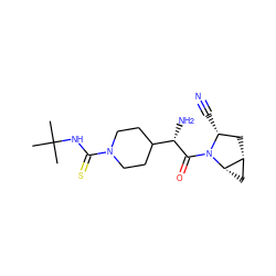 CC(C)(C)NC(=S)N1CCC([C@H](N)C(=O)N2[C@H](C#N)C[C@@H]3C[C@@H]32)CC1 ZINC000095586543