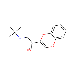 CC(C)(C)NC[C@@H](O)C1=COc2ccccc2O1 ZINC000028101882