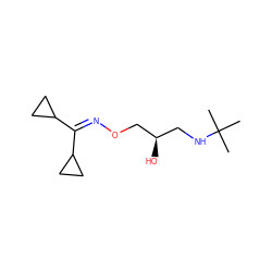 CC(C)(C)NC[C@@H](O)CON=C(C1CC1)C1CC1 ZINC000028755918