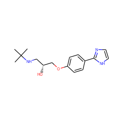 CC(C)(C)NC[C@@H](O)COc1ccc(-c2ncc[nH]2)cc1 ZINC000028101238