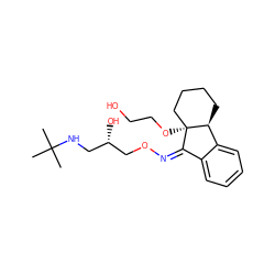 CC(C)(C)NC[C@H](O)CO/N=C1/c2ccccc2[C@@H]2CCCC[C@]12OCCO ZINC000026938079