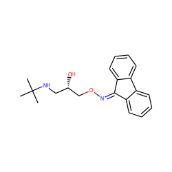 CC(C)(C)NC[C@H](O)CON=C1c2ccccc2-c2ccccc21 ZINC000003331412