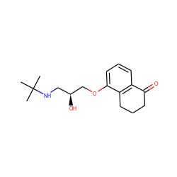 CC(C)(C)NC[C@H](O)COc1cccc2c1CCCC2=O ZINC000003830339