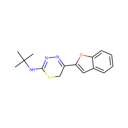 CC(C)(C)NC1=NN=C(c2cc3ccccc3o2)CS1 ZINC000006537977