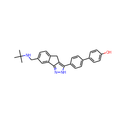 CC(C)(C)NCc1ccc2c(c1)-c1n[nH]c(-c3ccc(-c4ccc(O)cc4)cc3)c1C2 ZINC000028822277