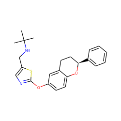 CC(C)(C)NCc1cnc(Oc2ccc3c(c2)CC[C@@H](c2ccccc2)O3)s1 ZINC000145617216