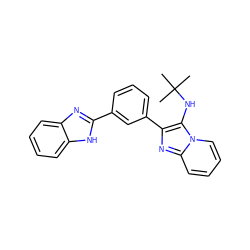 CC(C)(C)Nc1c(-c2cccc(-c3nc4ccccc4[nH]3)c2)nc2ccccn12 ZINC000073170154