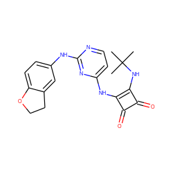 CC(C)(C)Nc1c(Nc2ccnc(Nc3ccc4c(c3)CCO4)n2)c(=O)c1=O ZINC000101595805