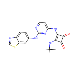 CC(C)(C)Nc1c(Nc2ccnc(Nc3ccc4ncsc4c3)n2)c(=O)c1=O ZINC000101595811