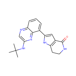 CC(C)(C)Nc1cnc2cccc(-c3cc4c([nH]3)CCNC4=O)c2n1 ZINC000206105144