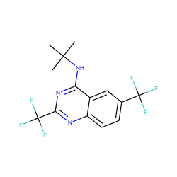 CC(C)(C)Nc1nc(C(F)(F)F)nc2ccc(C(F)(F)F)cc12 ZINC000014945729