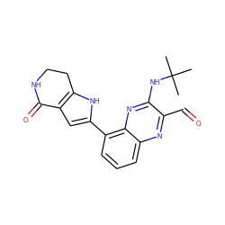 CC(C)(C)Nc1nc2c(-c3cc4c([nH]3)CCNC4=O)cccc2nc1C=O ZINC000222356792