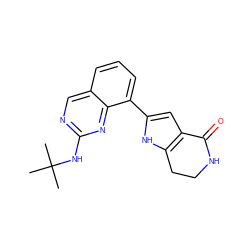 CC(C)(C)Nc1ncc2cccc(-c3cc4c([nH]3)CCNC4=O)c2n1 ZINC000222390790