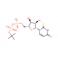 CC(C)(C)O[P@@](=O)(O)O[P@@](=O)(O)OC[C@H]1O[C@@H](n2ccc(=O)[nH]c2=S)[C@H](O)[C@@H]1O ZINC000045260323