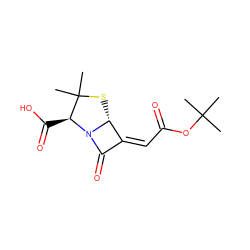 CC(C)(C)OC(=O)/C=C1/C(=O)N2[C@@H](C(=O)O)C(C)(C)S[C@H]12 ZINC000029251104