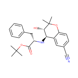 CC(C)(C)OC(=O)[C@H](Cc1ccccc1)N[C@@H]1c2cc(C#N)ccc2OC(C)(C)[C@H]1O ZINC000096941765