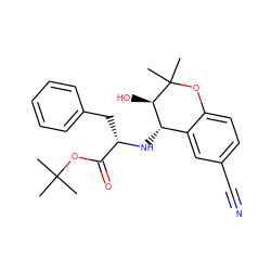 CC(C)(C)OC(=O)[C@H](Cc1ccccc1)N[C@H]1c2cc(C#N)ccc2OC(C)(C)[C@@H]1O ZINC000096941763