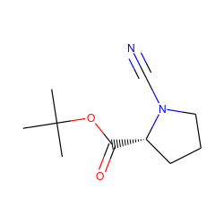 CC(C)(C)OC(=O)[C@H]1CCCN1C#N ZINC000028354777