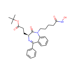 CC(C)(C)OC(=O)CC[C@@H]1N=C(c2ccccc2)c2ccccc2N(CCCCC(=O)NO)C1=O ZINC001772588777