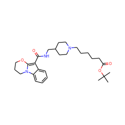 CC(C)(C)OC(=O)CCCCCN1CCC(CNC(=O)c2c3n(c4ccccc24)CCCO3)CC1 ZINC000066263915