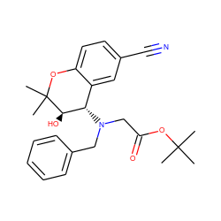 CC(C)(C)OC(=O)CN(Cc1ccccc1)[C@H]1c2cc(C#N)ccc2OC(C)(C)[C@@H]1O ZINC000013652388